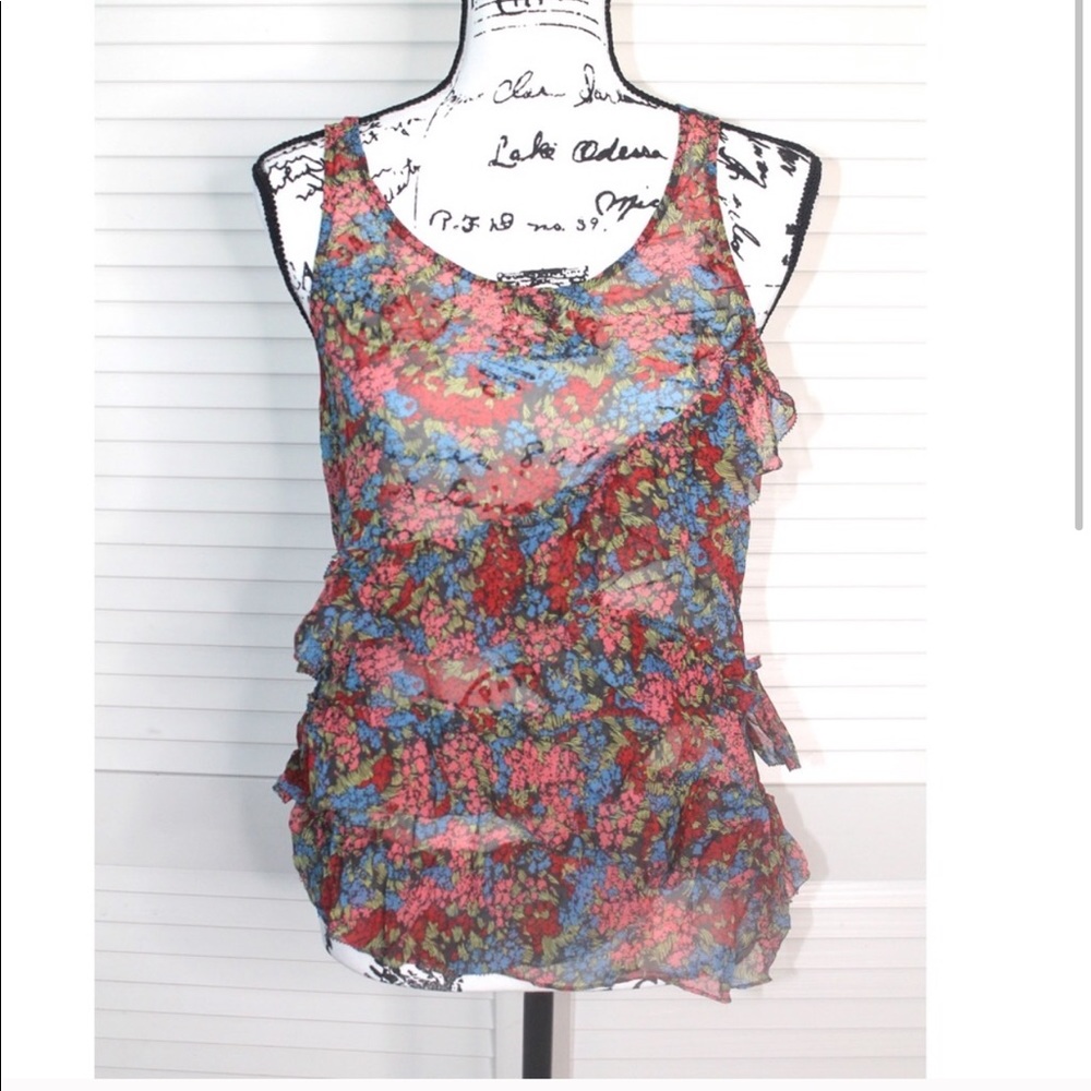 EUC Madewell Eliot Floral Racerback Top